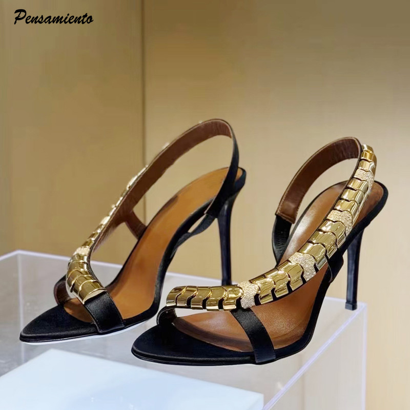 Summer Clothes Fashion - Sandali da donna gladiatore in raso