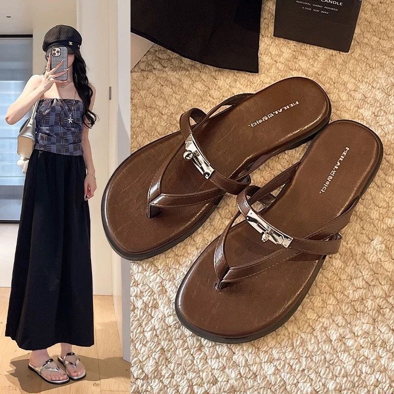 Summer Clothing Korea - Infradito da donna con fibbia in