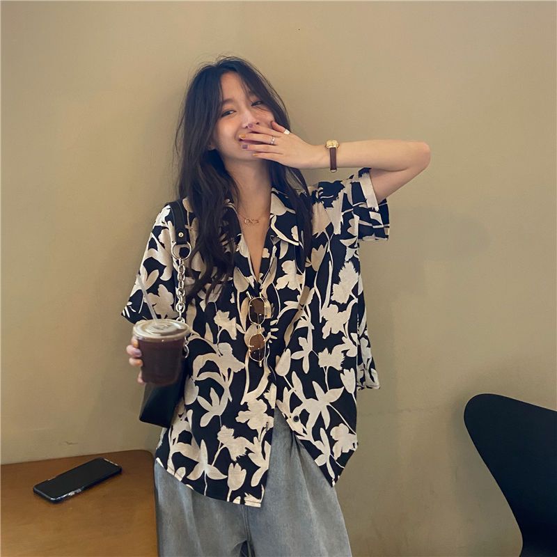 Summer Youth Clothing - Nuova Camicia Estiva Stampata, Top Largo