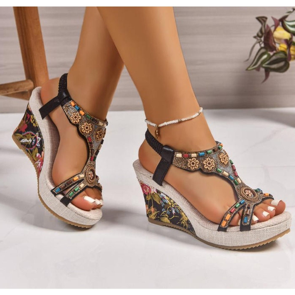 Summer Clothing Plus Size - Sandali Donna Estivi in Pelle con
