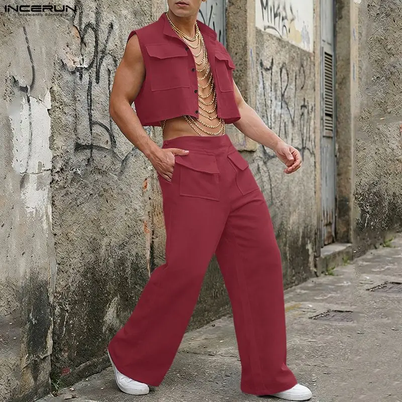 Summer Clothes Fashion - INCERUN Completi da Uomo: Top Corto