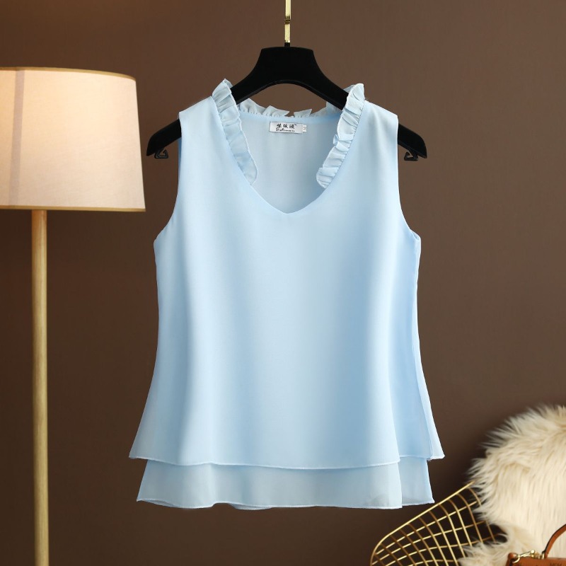 Halter Neck Top - Top in Chiffon Taglie Forti con
