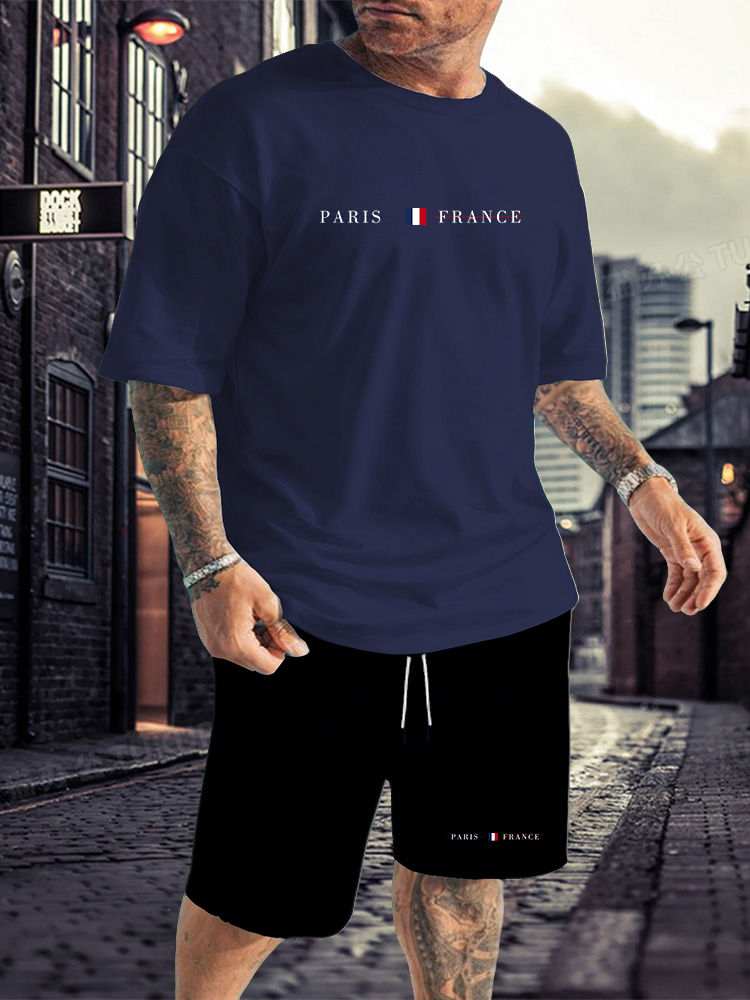 Summer Clothing Plus Size - Completo Sportivo da Uomo 2 Pezzi: