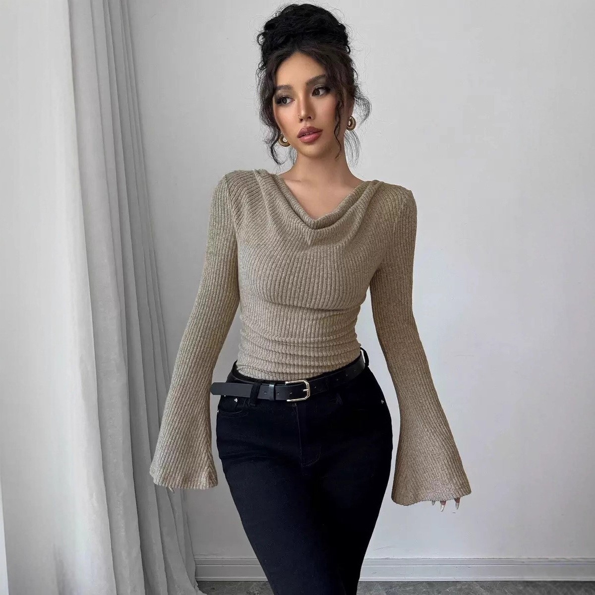 Blusa da donna a maniche lungh - Off Shoulder Blouse recensione e prezzo