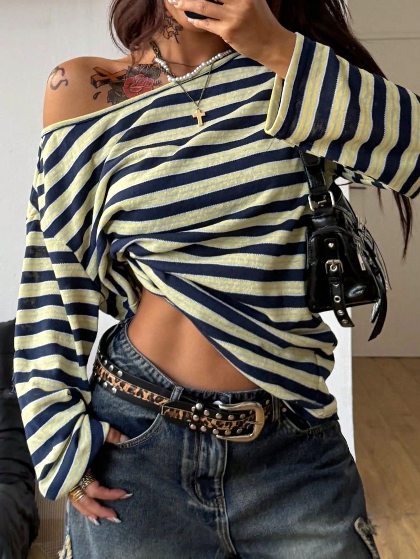 T-shirt da donna oversize a ri - Off Shoulder Blouse recensione e prezzo