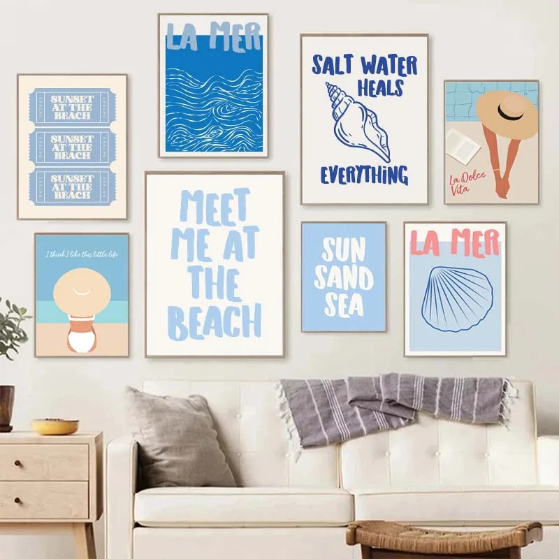 1pc framelessSeashells Meet Me - Summer Quotes recensione e prezzo