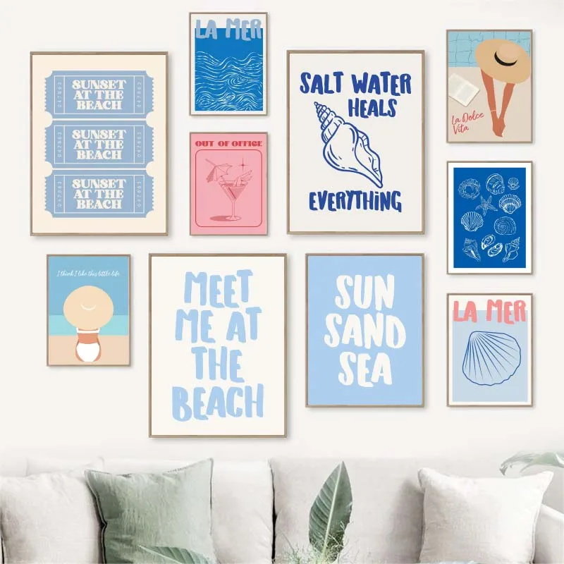 1pc framelessSeashells Meet Me - Summer Quotes recensione e prezzo